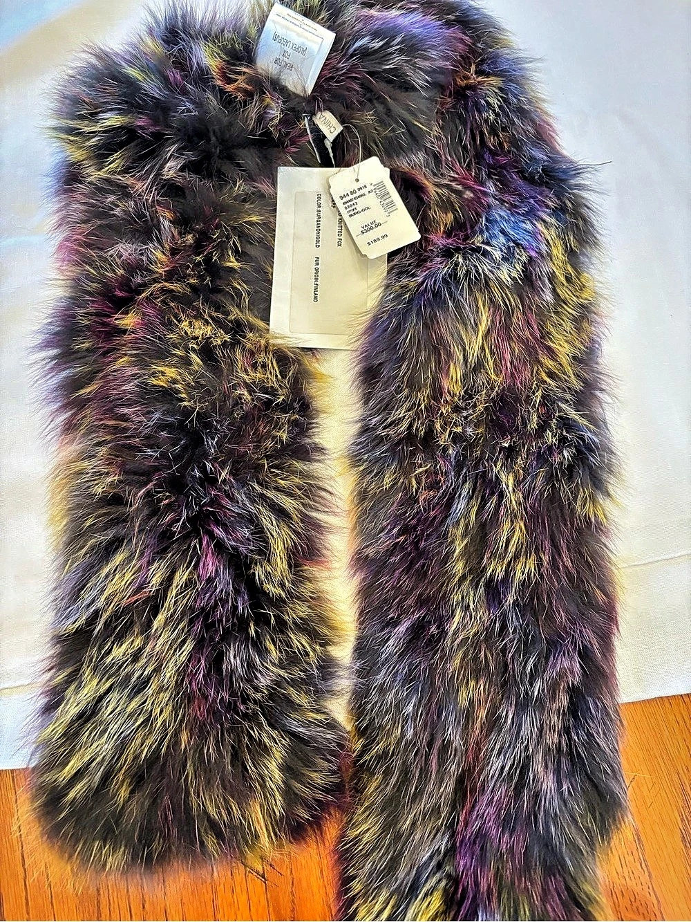 Chimera Finn Fox Fur Scarf Multicolor Fur Scarf
